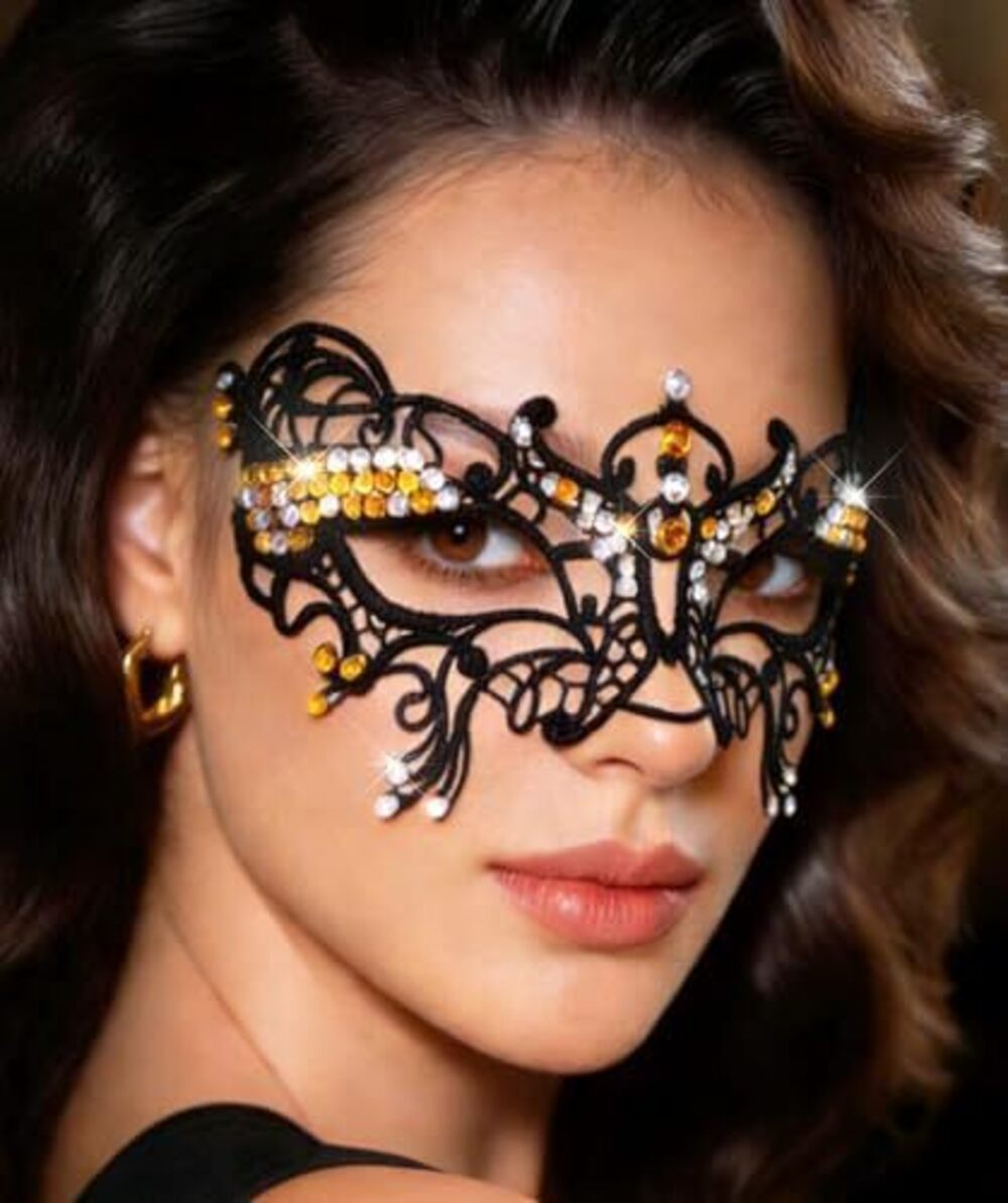 8840 Lace Rhinestone Masks Costume Party Proms Face Mask Masquerade Mask